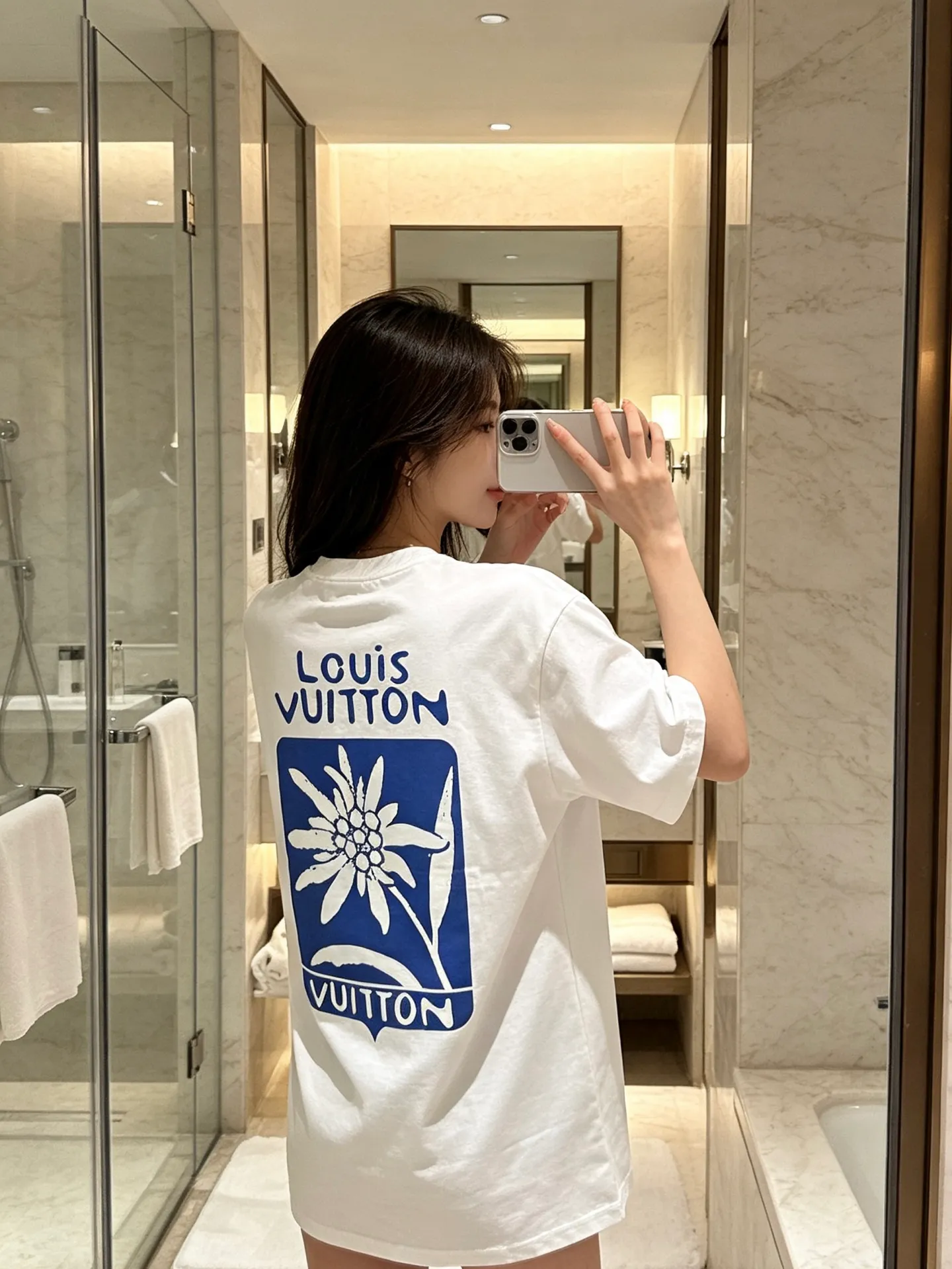 Louis Vuitton/Louis Vuitton floral print short sleeves